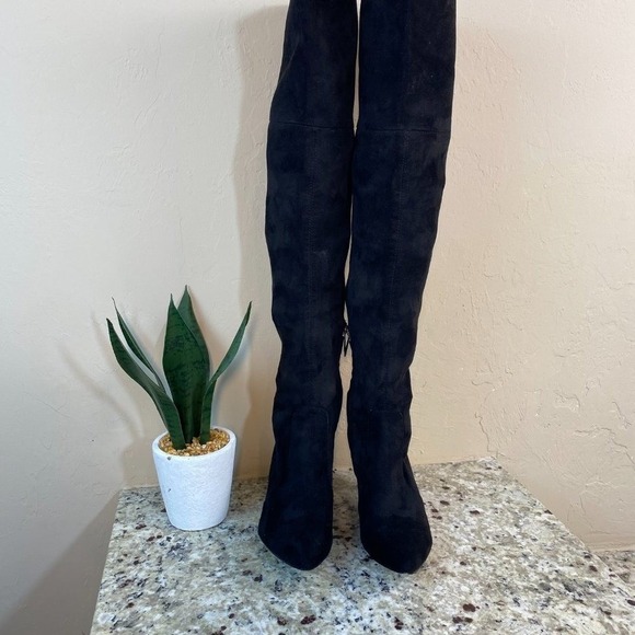 SAM EDELMAN BLACK OVER THE‎ KNEE BOOTS - Picture 2 of 6